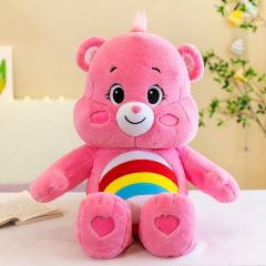 carebears彩虹熊 粉红色爱心小熊毛绒玩偶48cm