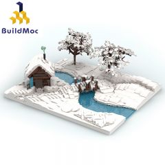 MOC 创意设计冬季场景 积木套装乐高拼搭积木