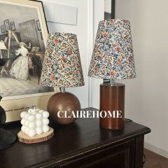 复古中古风 法式田园风卧室床头碎花台灯